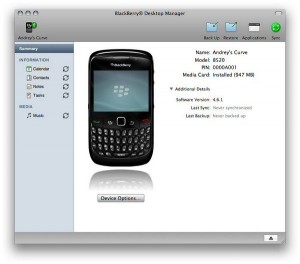 BlackBerry Desktop Manager for Mac 