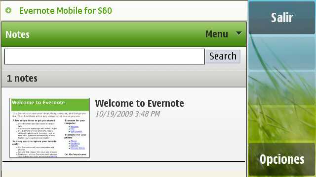 Evernote para Symbian (3)