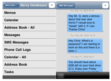 Copiar datos entre Blackberry y iPhone con BerryMover