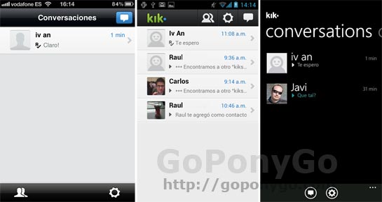 Kik Messenger, una alternativa a Whatsapp que también es multiplataforma