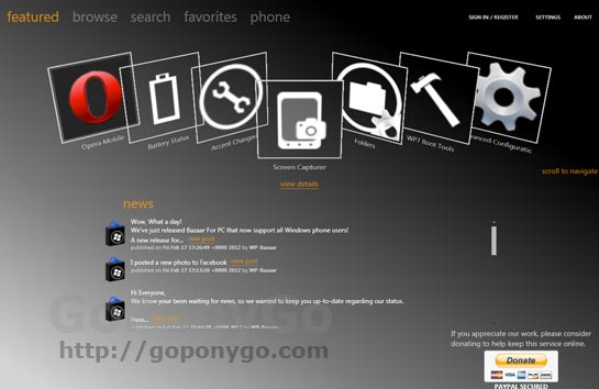 Bazaar for PC, visualiza e instalas apps alternativas en Windows Phone