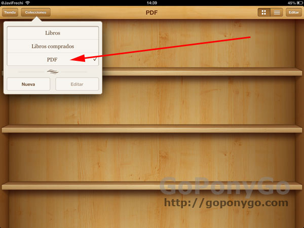 Compartir un archivo PDF desde iBooks
