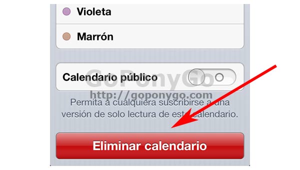 Calendarios de iOS